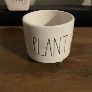 Rae Dunn White 'PLANT' Ceramic Pot